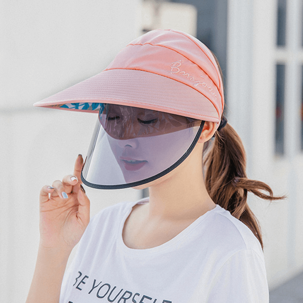 Sun hat deals with face shield