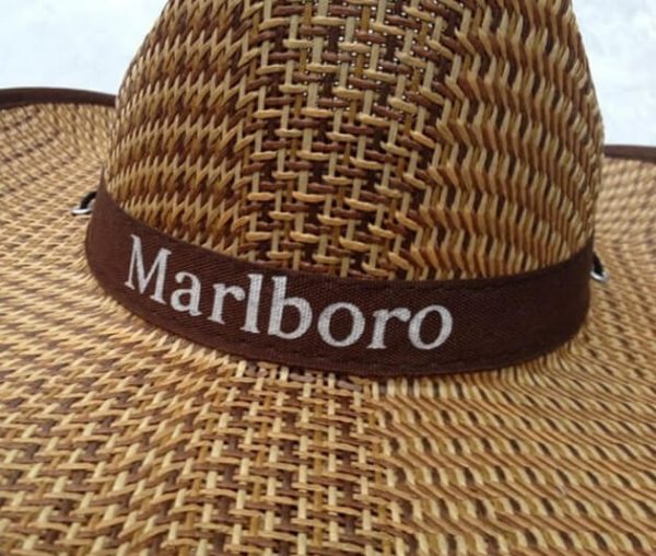 logo cowboy straw hat