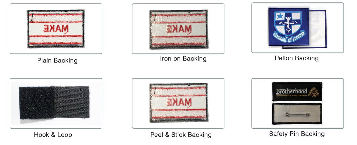 custom patch backing type