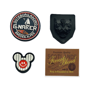 Custom leather patches, pvc patches