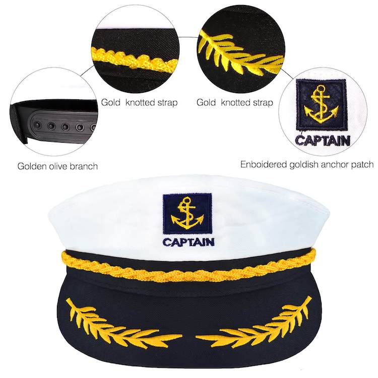 custom captain hat version with CAPTAIN embroidery