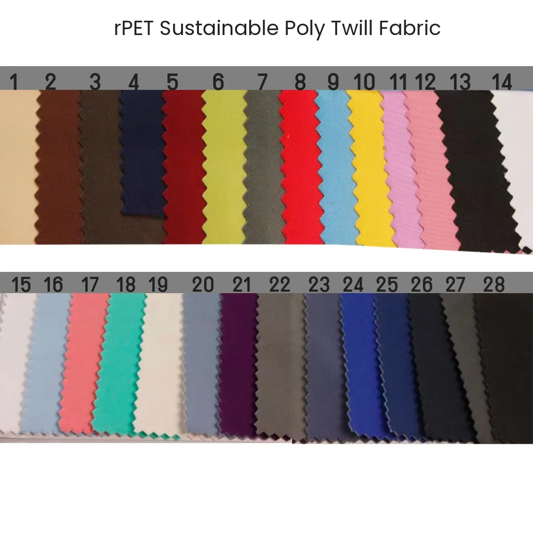 rPET sustainable recycled Poly Twill fabric