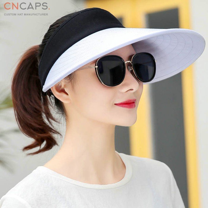 Lady summer sun visor wholesale custom made personalized - CNCAPS