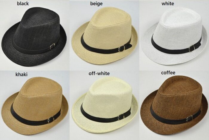 Wholesale fedora hat with leather belt (assorted colors) - CNCAPS