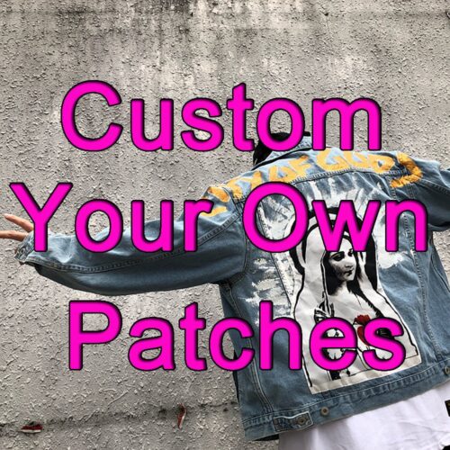 custom iron on patch DIY your own design name tag brand letter large  military biker applique patches for jacket - CNCAPS