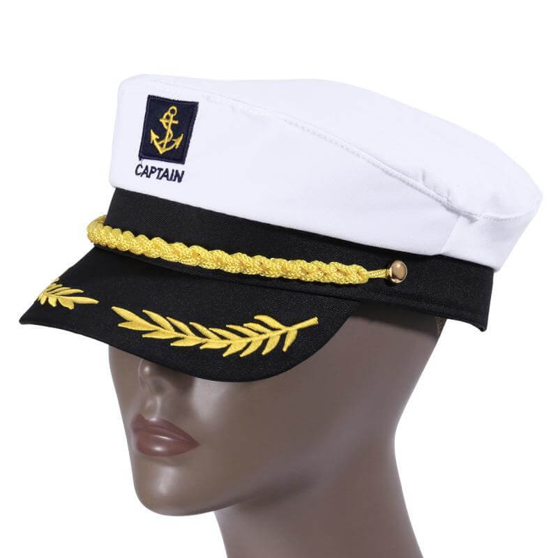 Personalized Captain Hat: Custom Hat for Sailors. Embroidered Captains Boating Hat, Nautical Anchor Hat, Beach Hat, Sailing Gift for Him/Her