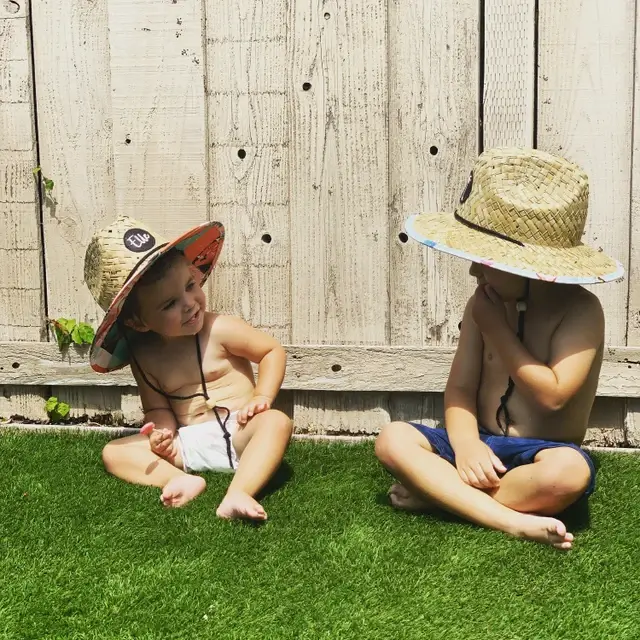 Custom Straw Hats Wholesale Lifeguard Hat, Wide Brim Beach Patch Print  Straw Hat Sun Shade, Infant Toddler Hat
