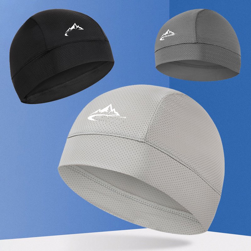 Wholesale Custom Cool Dry Skull Cap Helmet Liner, Sweat Wicking Cycling  Running Hat w/ Logo - CNCAPS