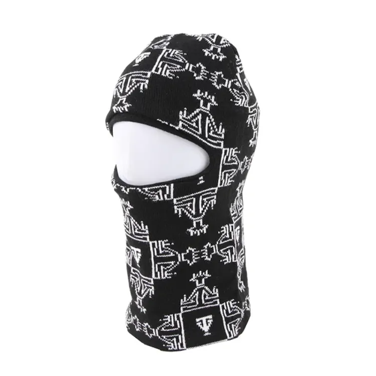 Balaclava Knitted Custom Logo Full Face Ski Mask Neck Gaiter Distressed  Free Pattern Wholesale - CNCAPS