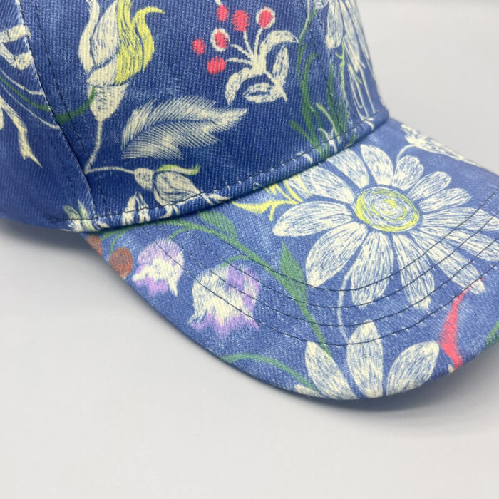 Wholesale Floral Baseball Caps Custom All Over Print Sustainable Options details