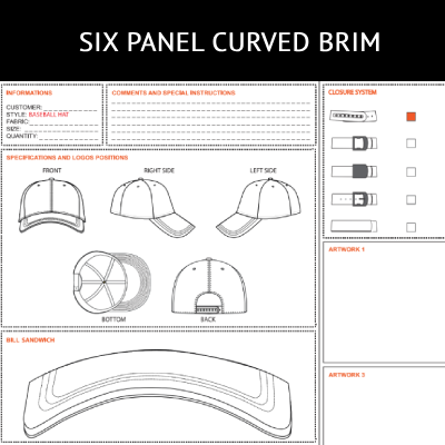 snapback hats panels template free download