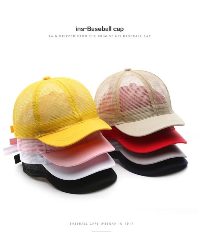 Full mesh hats custom made wholesale business short brim