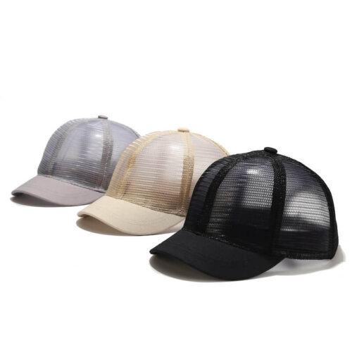 Full mesh hats custom made wholesale business short brim