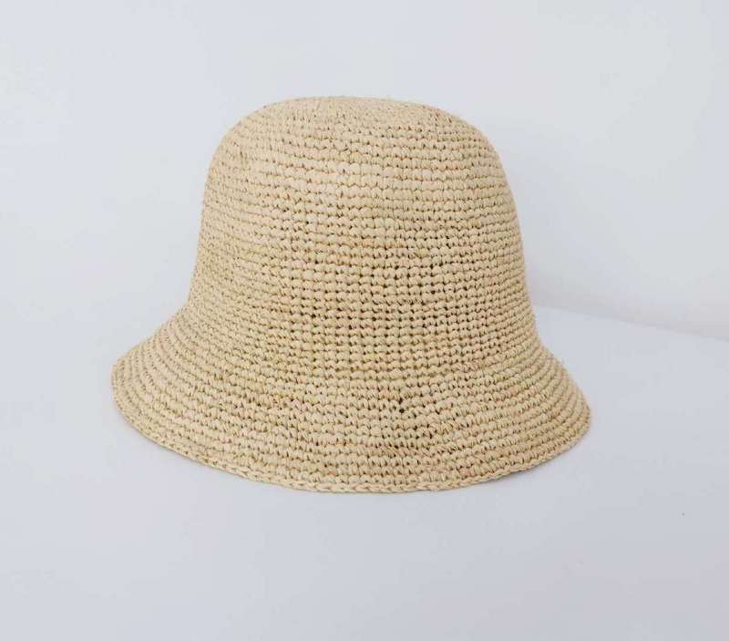 cloche hat custom made raffia straw natural bucket hat summer sun hat wholesale