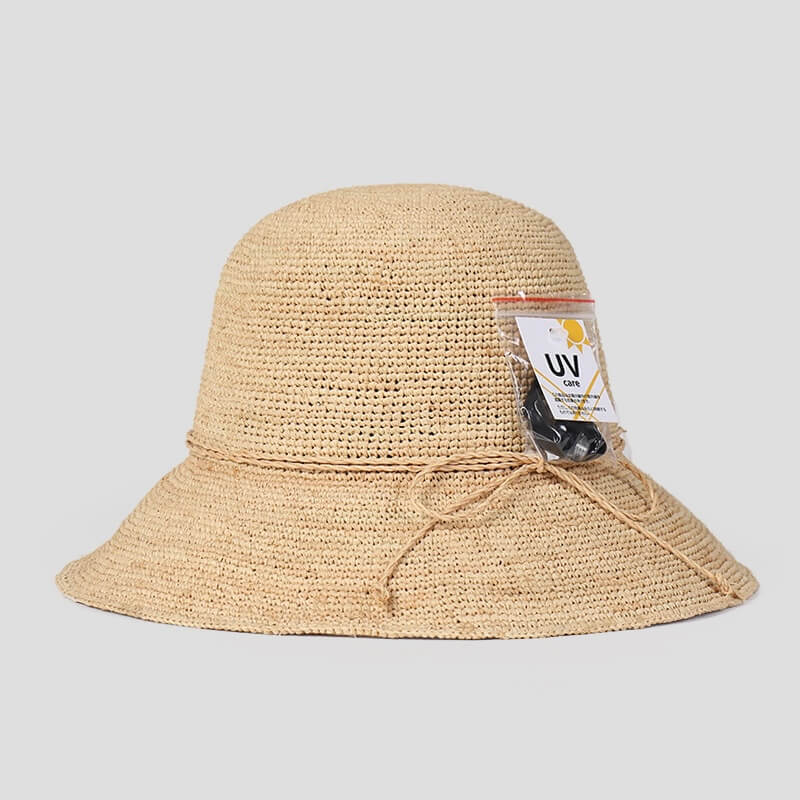 Sombrero de paja de rafia, sombrero para el sol anti uv hecho a medida, venta al por mayor