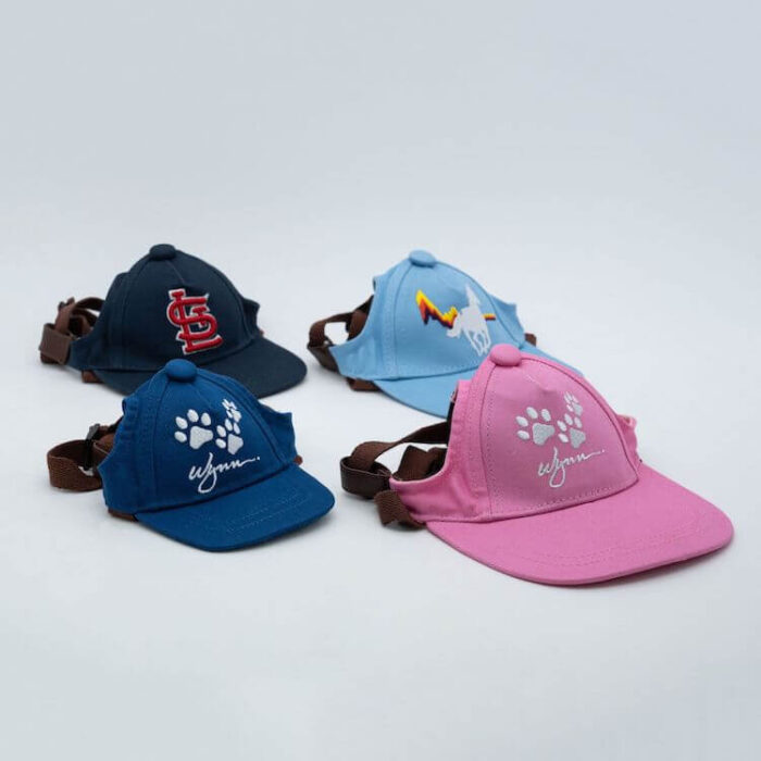 Dog baseball caps custom embroidery with logo and ear holes(wholesale)