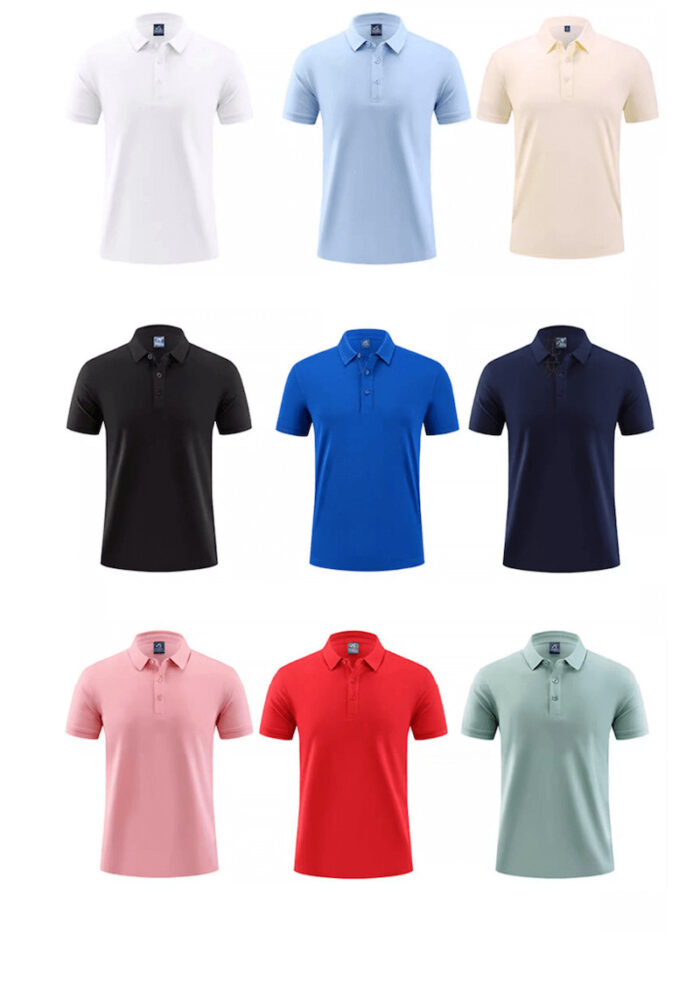 % Polyester % Spandex Polo Shirts Embroidered Polo Shirt Custom