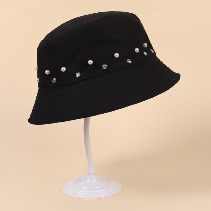 custom pearls bucket hats luxury caps wholesale