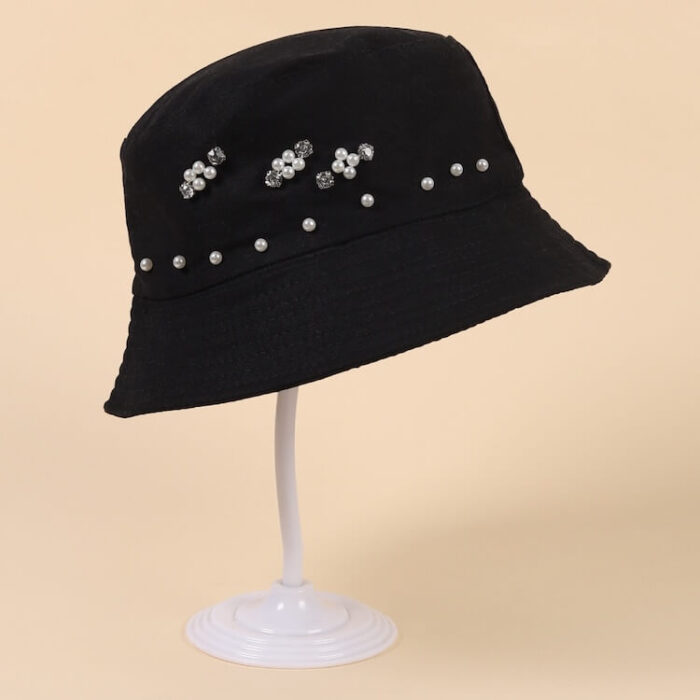 custom pearls bucket hats luxury caps wholesale