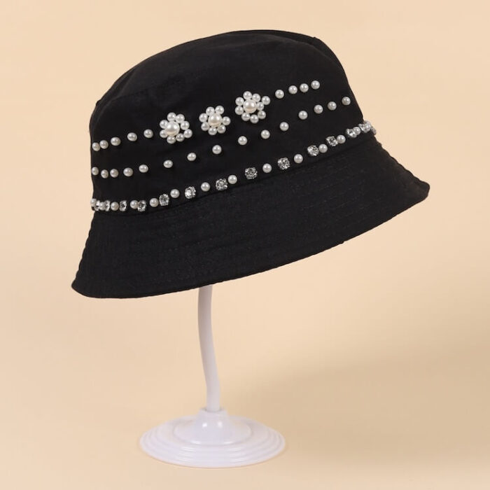 custom pearls bucket hats luxury caps wholesale