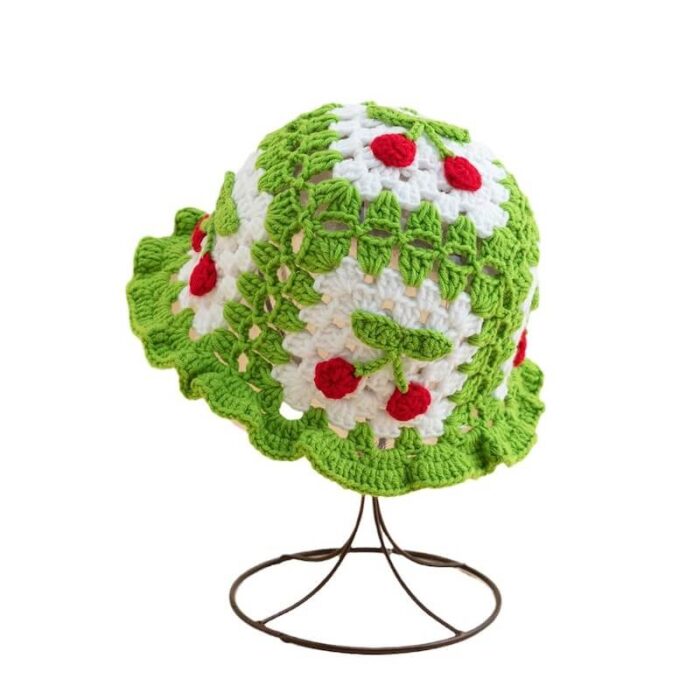 handmade crochet bucket hats floral casual boho style