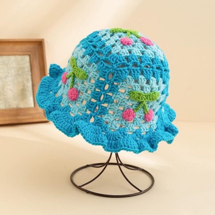 handmade crochet bucket hats floral casual boho style