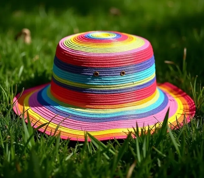 colorful straw hat