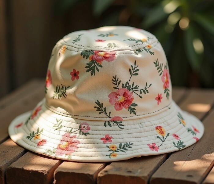 floral patterned bucket hat